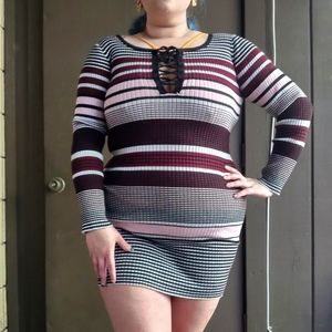 Bodycon striped dress